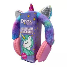 Auricular Unicornio Dinax Forrado Peluche Color Rosa