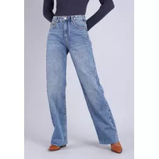 Jeans Straight Tiro Alto Mujer Soviet Sjem703de