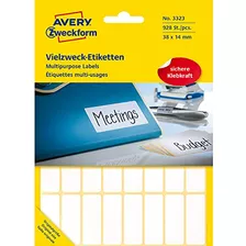 Etiqueta - Avery Zweckform 3323 Multipurpose Labels 38 X 14 