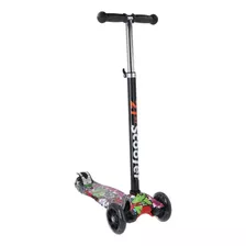 Tripatín Monopatín Scooter Estampado Con Luz Plegable Color Estampado Graffiti