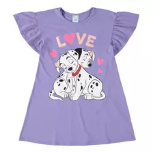 Vestido Infantil Manga Babado Clássicos Disney - Malwee Kids