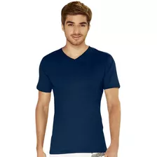 Camisa Hombres Básica Algodón Cuello En V Manga Corta Gym