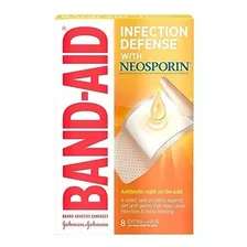 Band-aid Com Neosporina Caixa Extra Grande Com 8 Unidades De Band-aid Neosporin X Unidade X 8 Unidades