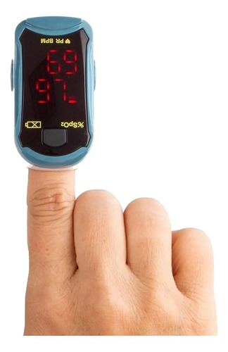 Oxímetro De Pulso Para Dedo Choicemmed Md300c11 Blanco/celeste