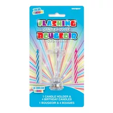 Juego De Velas Y N & Uacute;mero Iluminado Multicolor Para T