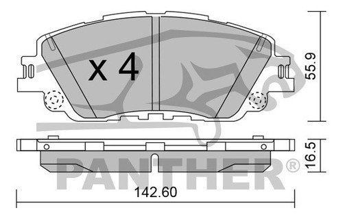 Balata Panther Pbd2076 Del Lexus Es 300h 2019 Foto 3