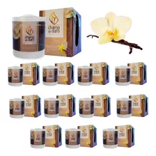 Atacado Kit Velas Perfumadas Aromatizada Alta Qualidade 12un Cor Branco Fragrância Baunilha Não Possui