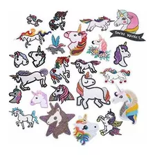 Parche De 24 Piezas Unicornio Arco Iris Animal Parche Hierro