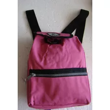 Mala Bolsa Mochila Feminina Pequena Ziper Touch Rosa 06585