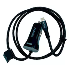 Cargador Auto 12v Cable Ligthning Dura Power Cruis