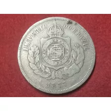 Moeda Brasil 200 Reis 1877 Nickel Imperio