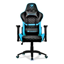 Silla Gamer Cougar Armor One Sky Blue Cuero Sintentico 