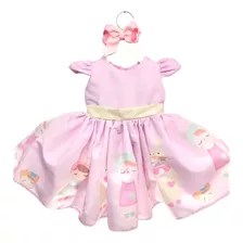 Vestido Luxo Boneca Metoo Fundo Rosa Bebê