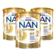 Kit 3 Fórmula Infantil Em Pó Nestlé Nan Supreme 2 800g