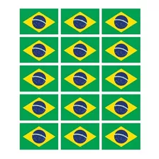 15 Apliques Bandeira Do Brasil Patches Termocolantes 5 Cm