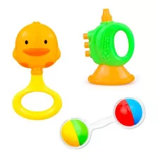 Set 3 Sonajeros Para Bebés Juguete Estimulación Temprana