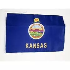 Kansas Flag 18 X 12 Cuerdas Us Estado De Kansas Pequeas B