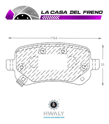 Pastilla Freno Trasera Volkswagen Routan 4.0 2009 Cgva7b13 Foto 3