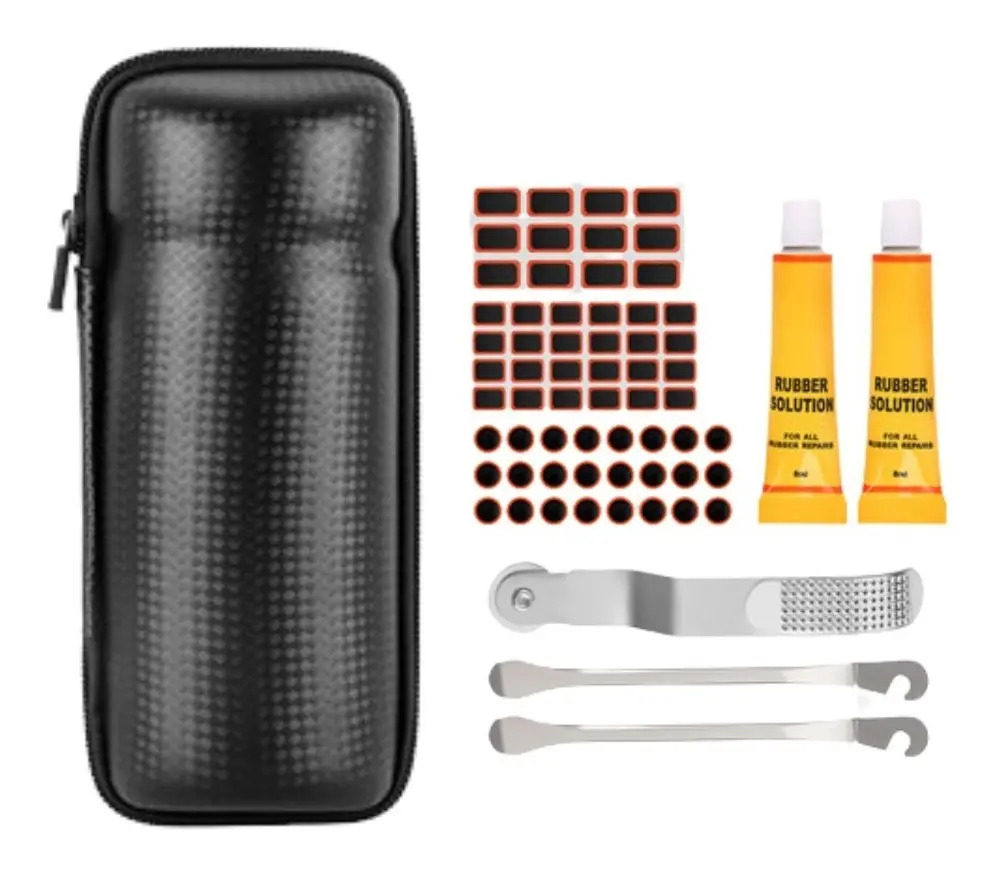 Kit Estuche Reparacion Bici Parches Solucion Sacacubierta