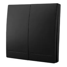 Tecla De Pared Rf 2 Botones Domotica 433mhz Smart Demasled Color De La Luz Negro