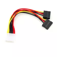 Cabo Força Adaptador Fonte Duplo Y Ide Molex X 2 Sata