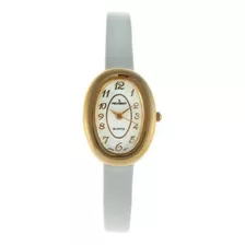 Reloj Ovalado De Cuero Blanco Peugeot Vintage 380-17