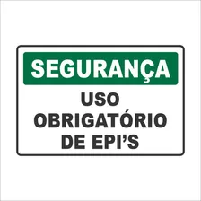 10 Placas Sinalização Segurança Uso Obrigatório De Epi 20x30