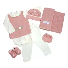 Conjunto Saida Maternidade Completa Recem Nascido Menina Kit