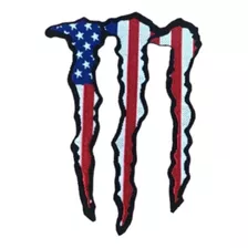 Adesivo Para Chapéu Garras Monster Bandeira Eua