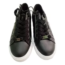 Tenis Nine West Originales Color Negro De Dama Talla 22.5 