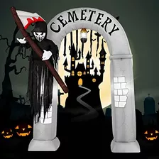 Arco De Cementerio Del Grim Reaper Inflable De Hallowee...
