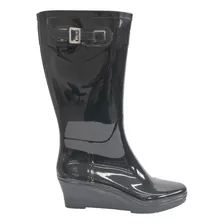 Botas De Lluvia Taco Chino Moda Italiana Caña Alta Art 6300