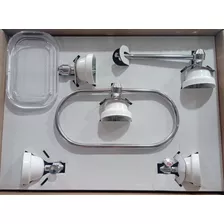 Kit De Accesorios Baño 5 Piezas Blanco 