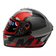 Casco Integral Mt Blade 2 Rojo/gris Con Grafico - Nany Motos