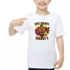 Camisa Infantil Five Nights At Freddys Pizzaria Fazbear Fnaf