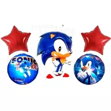 Pack Globos Sonic X 5 Unidades 