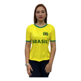 Camisa Brasil Feminina Torcedor Comemorativa
