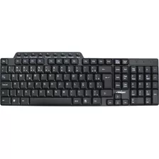 Teclado Usb Multimídia Standard Abnt 2 Preto Bright 0132 Idioma Português Brasil