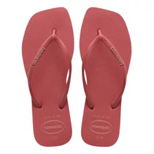 Chinelo Havaianas Feminino Sandalia Quadrada Logo Metálica