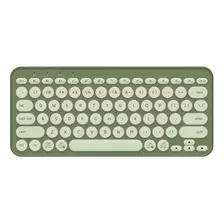 Teclado Inalambrico Verde 79 Teclas Redondas Ltc Mk791