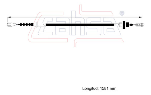 Cable Embrague Para Isuzu Pick Up 2.4l 1987 Foto 2