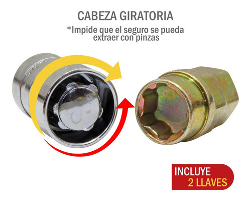 Kit Seguros Tuerca Seguridad Rin Chrysler D-100 1973 1974 Foto 3