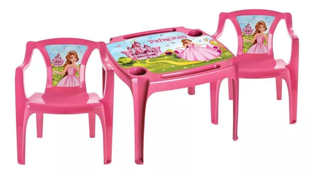 Kit Mesinha E 2 Cadeira Poltrona Infantil Plástica Arqplast