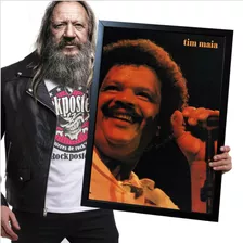 Poster Quadro Com Moldura Tim Maia 24 A2 60x42cm