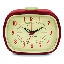 Reloj Despertador Retro Kikkerland Ac08-r, 1 Unidad, Rojo