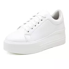 Tênis Feminino Tenehi Flatform Plataforma Branco .