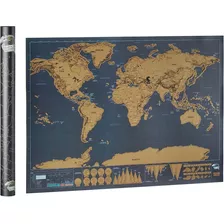 Mapa Raspable Tamaño Grande Medidas 82 X 59 Cm Vinilo