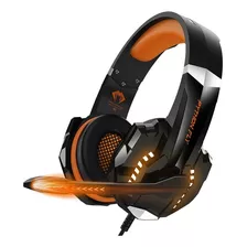 Audífonos Gamer Fly G9000 Negro Con Luz Led Color Naranja