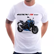 Camiseta Moto Suzuki Gsx S 750 Azul 2020