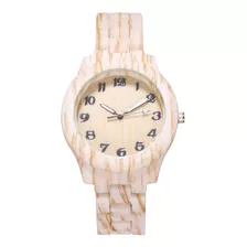 Reloj De Hombre R De Gama Alta Con Grano De Madera Simple Di